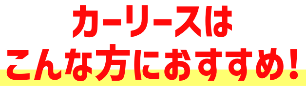 カーリースはこんな方におすすめ!